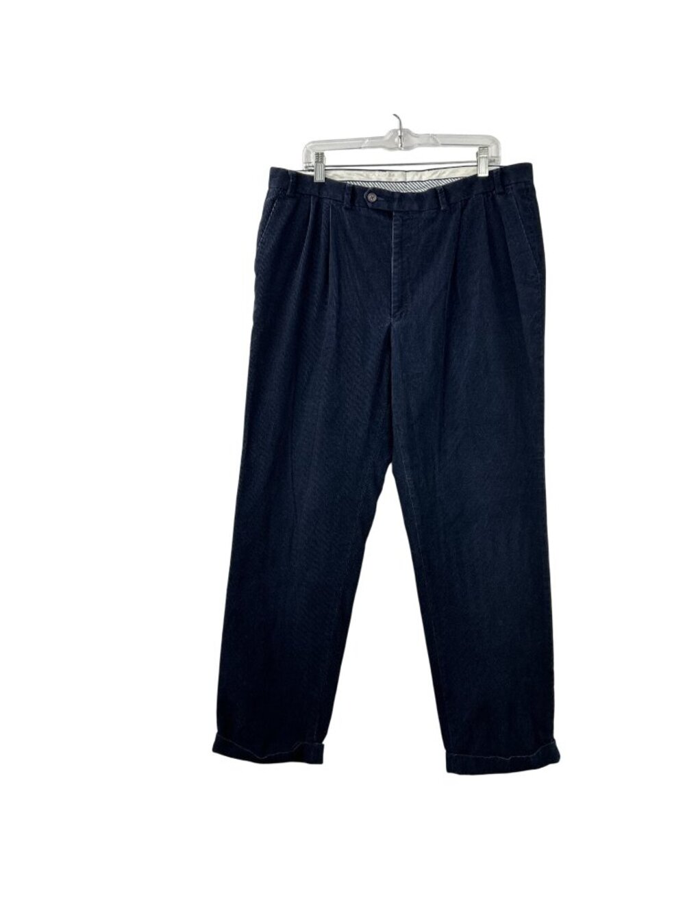 Vintage Polo Ralph Lauren Corduroy Pleated Hammond Pants Men’s 38x32 Navy Blue